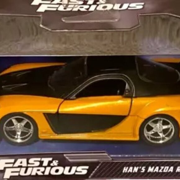 Fast & Furious Han's Mazda RX-7 Jada Toys Orange Die-cast 1:32 Model NIP 2022 - Picture 4 of 7